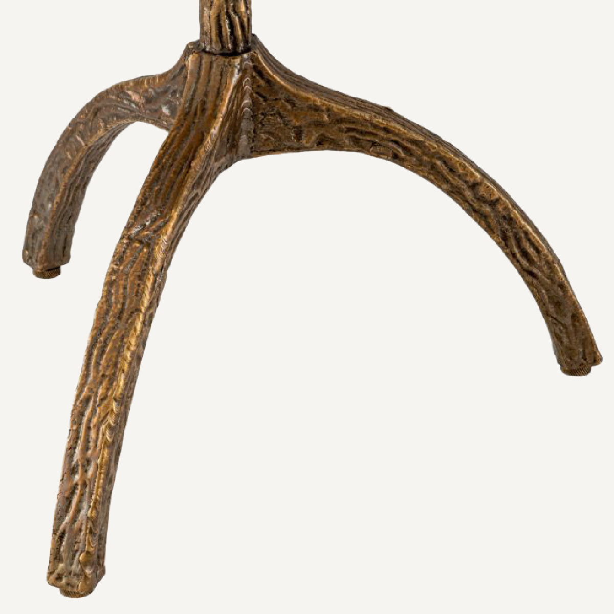 Table d'appoint ovale dorée en marbre blanc