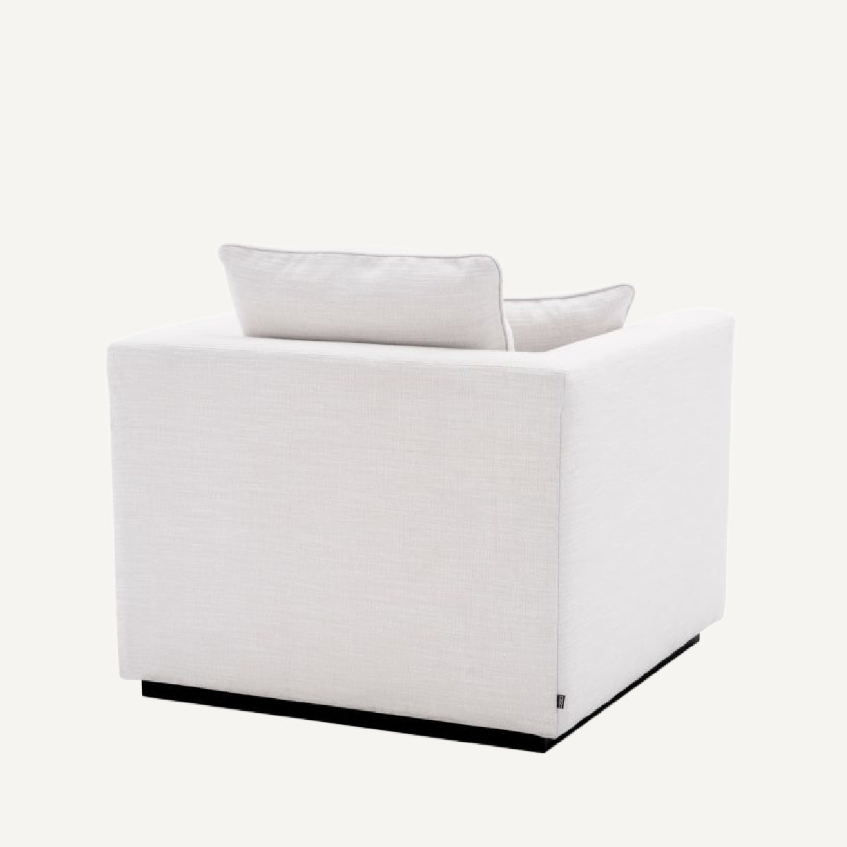 Fauteuil en tissu blanc