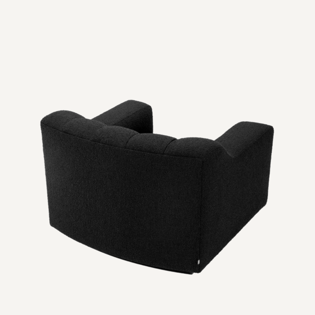 Fauteuil bouclé noir