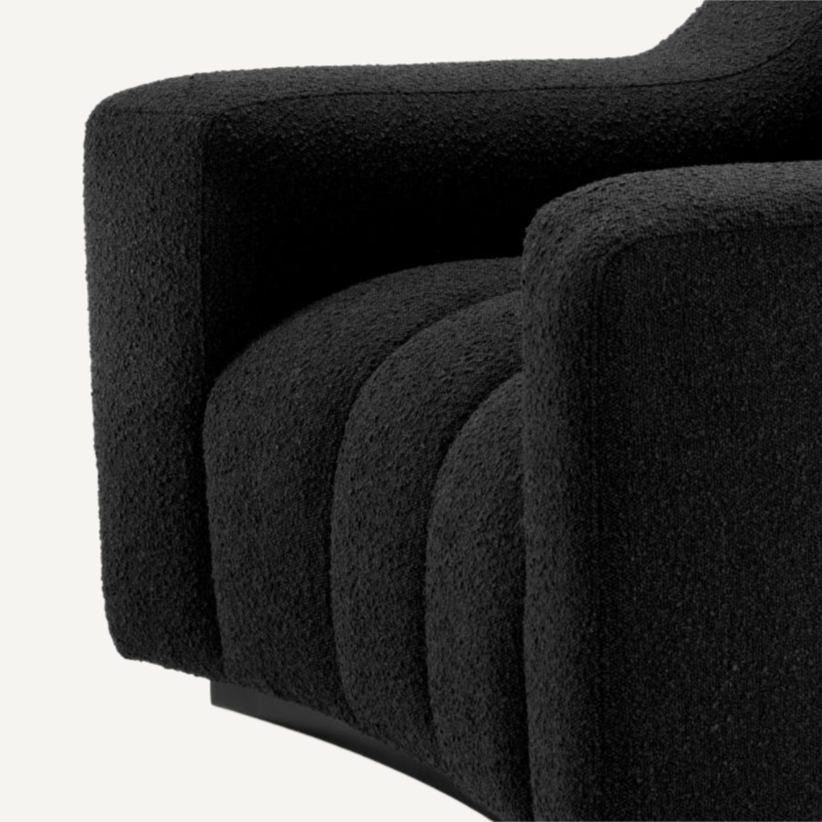 Fauteuil bouclé noir