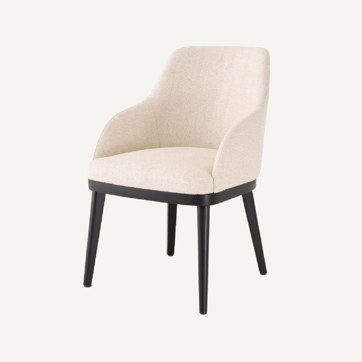 Chaise de salle à manger avec accoudoirs blanc écru