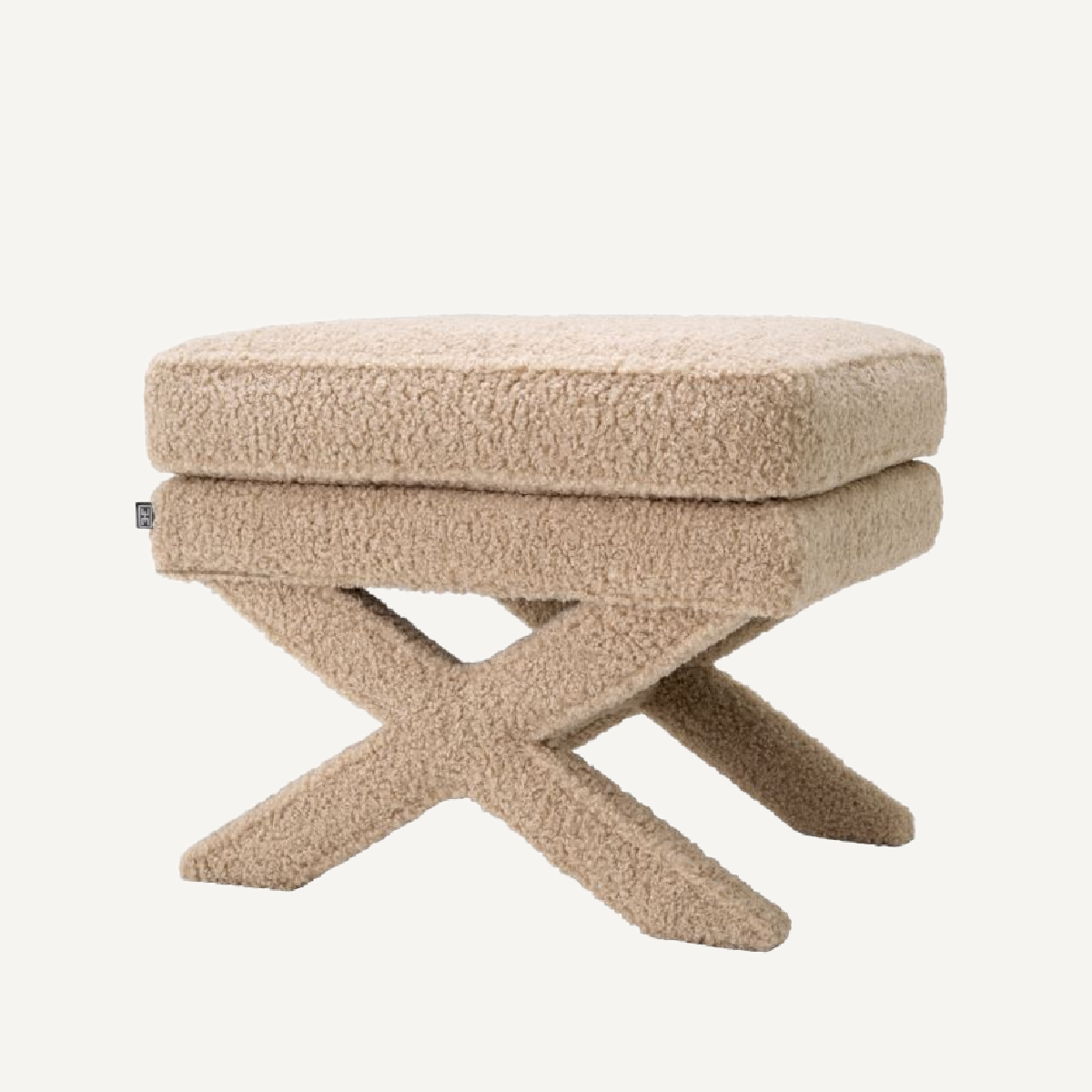 Pouf molletonné sable