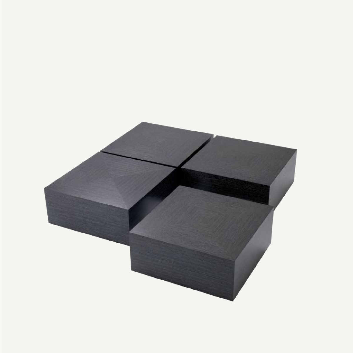 Table basse en bois anthracite (lot de 4)