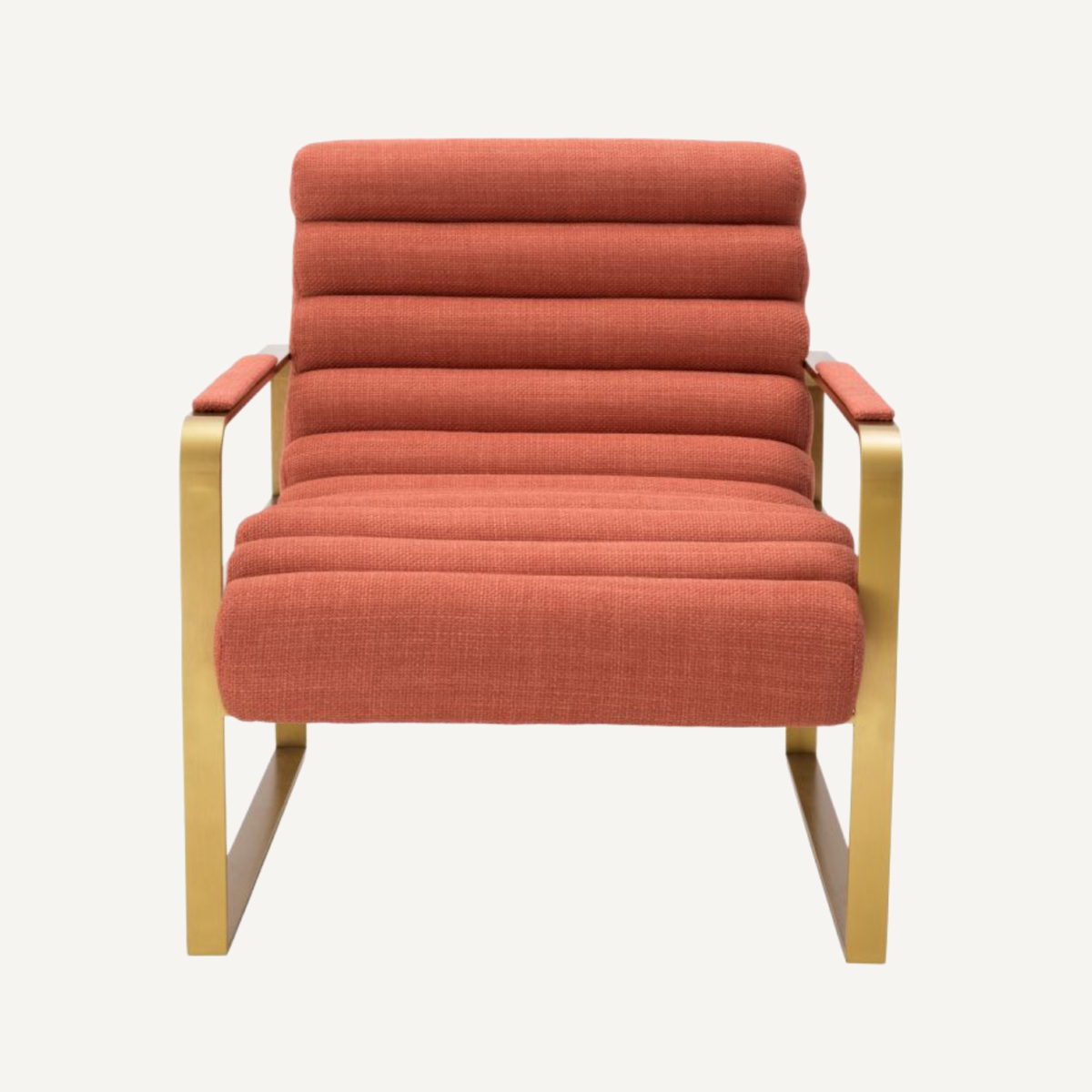 Fauteuil en tissu orange