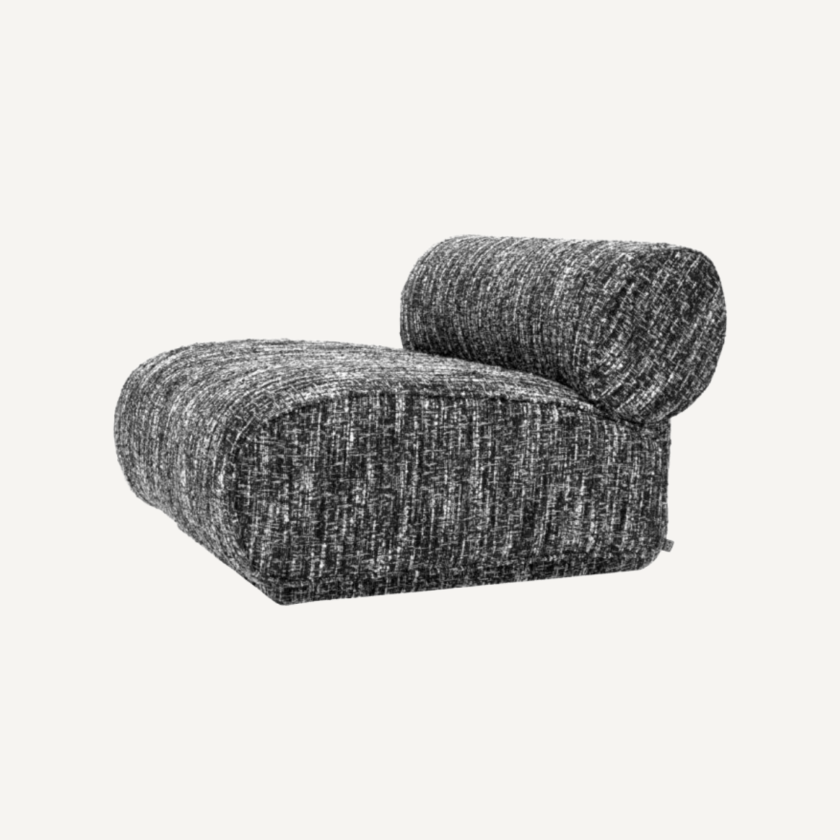 Fauteuil bouclé blanc et noir