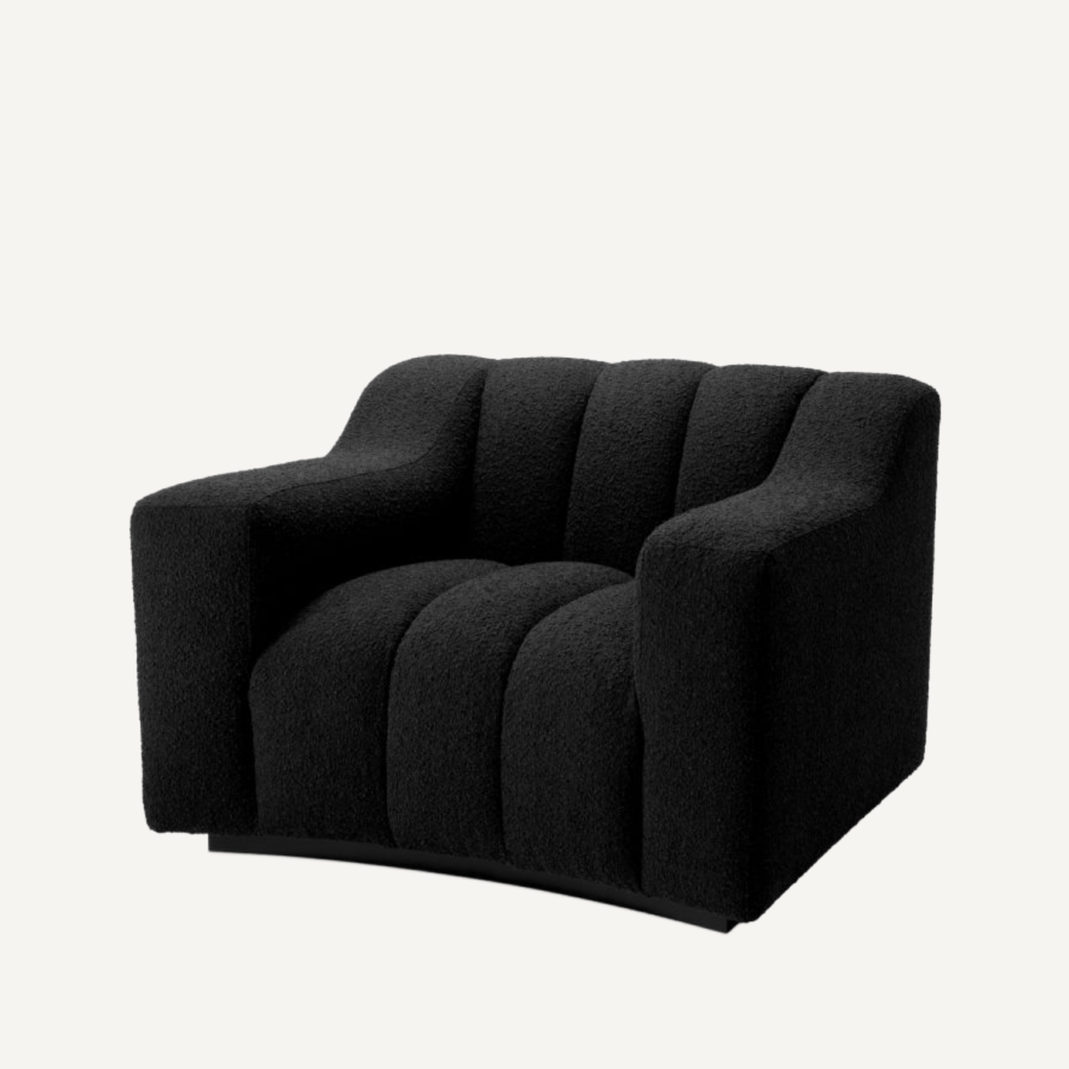 Fauteuil bouclé noir