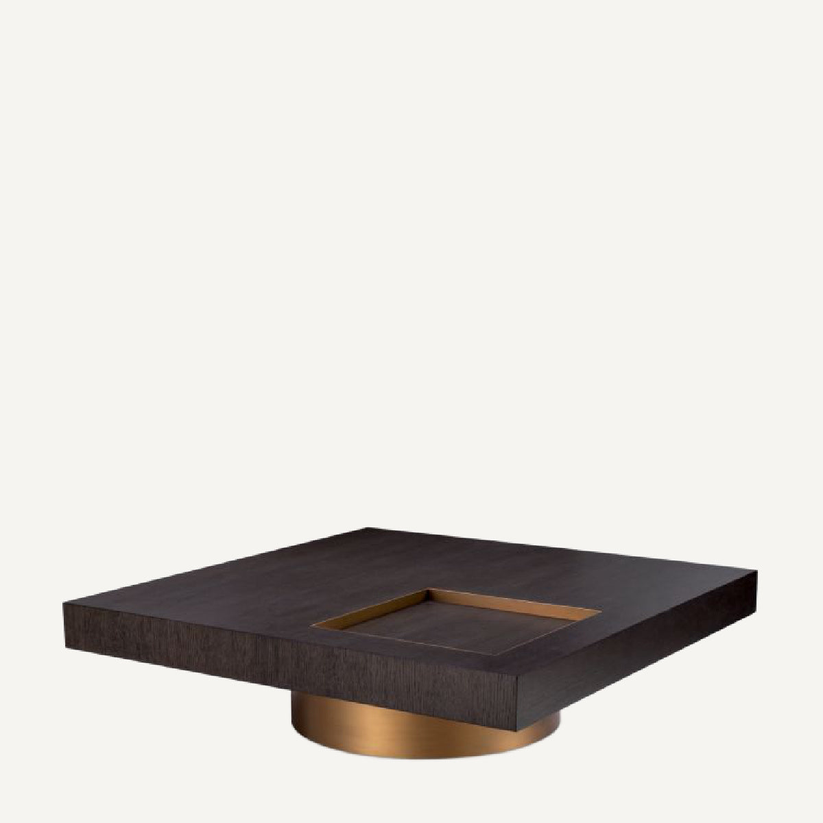 Table basse carrée en bois d'eucalyptus brillant