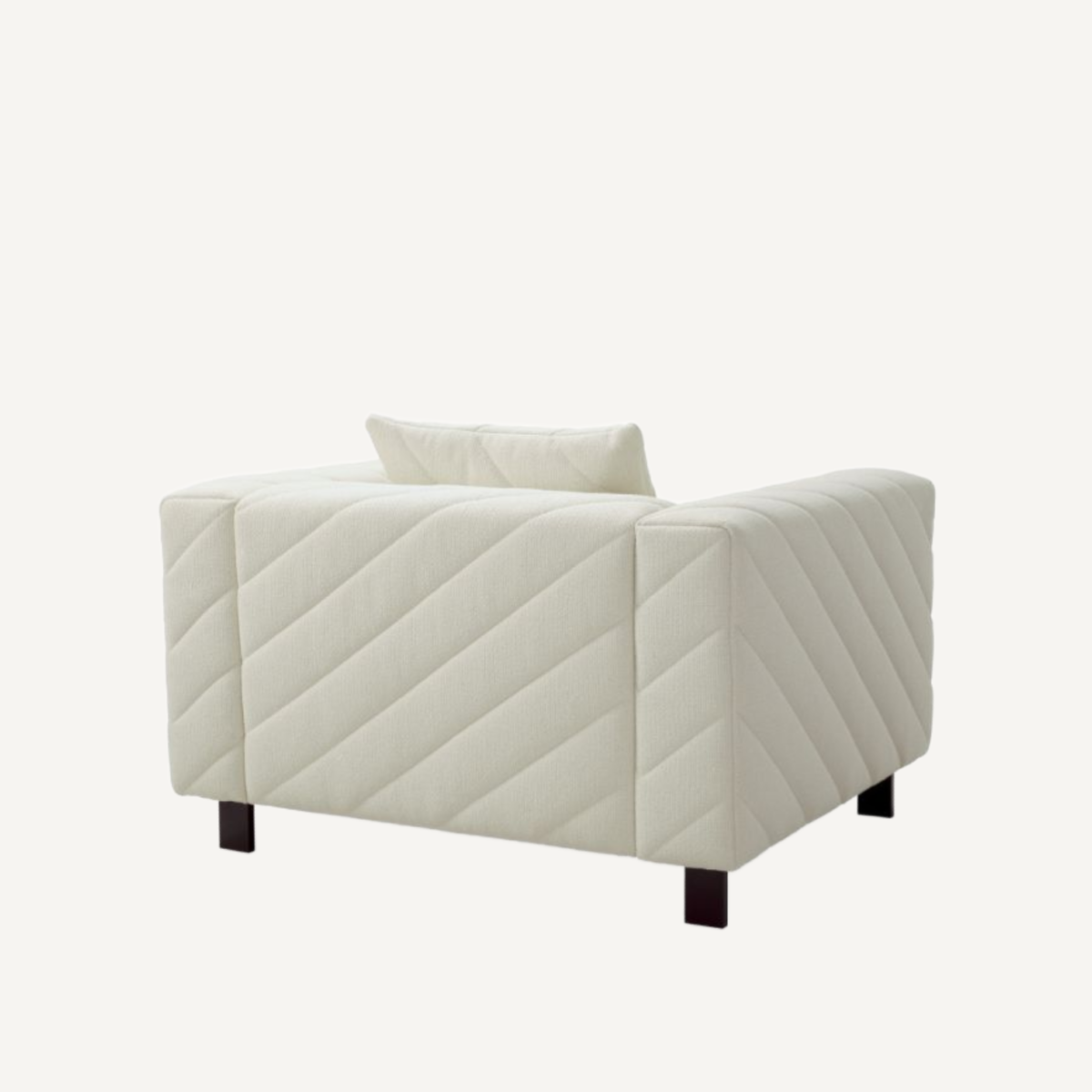 Fauteuil en tissu crème