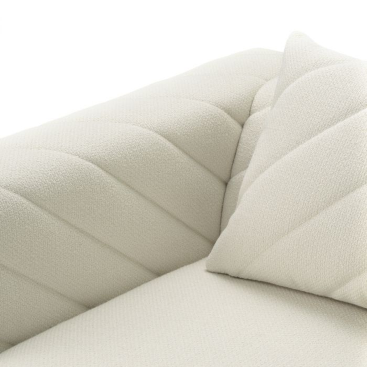 Fauteuil en tissu crème