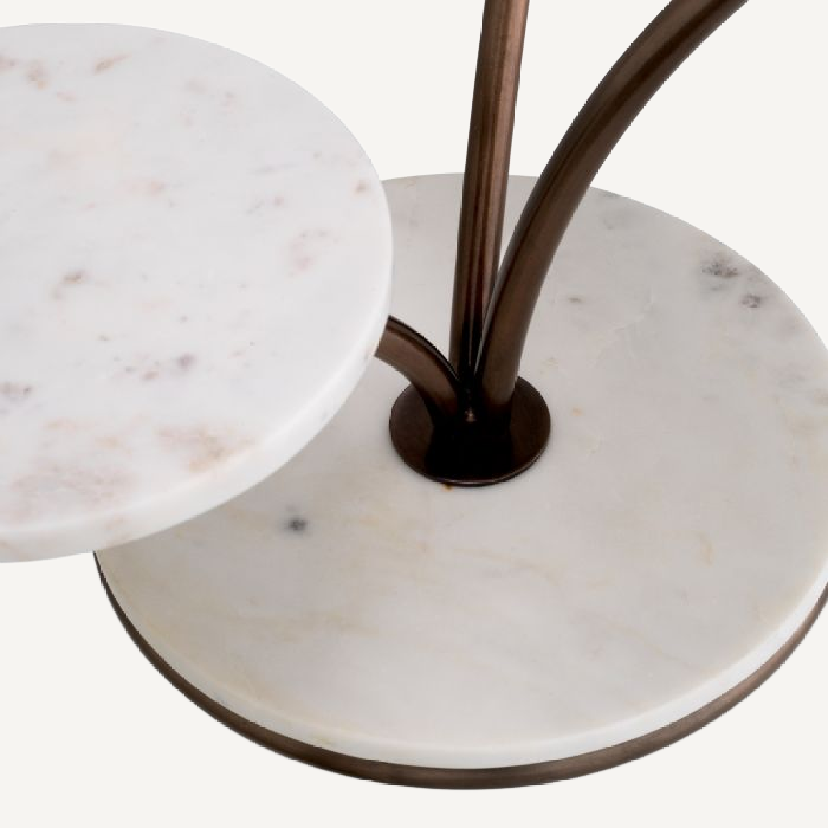 Présentoir en marbre blanc