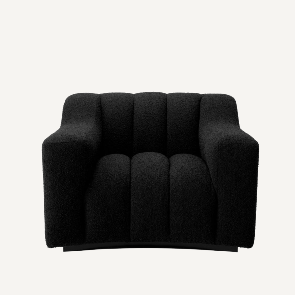 Fauteuil bouclé noir