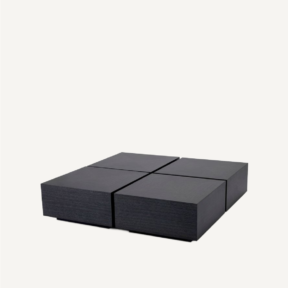 Table basse en bois anthracite (lot de 4)