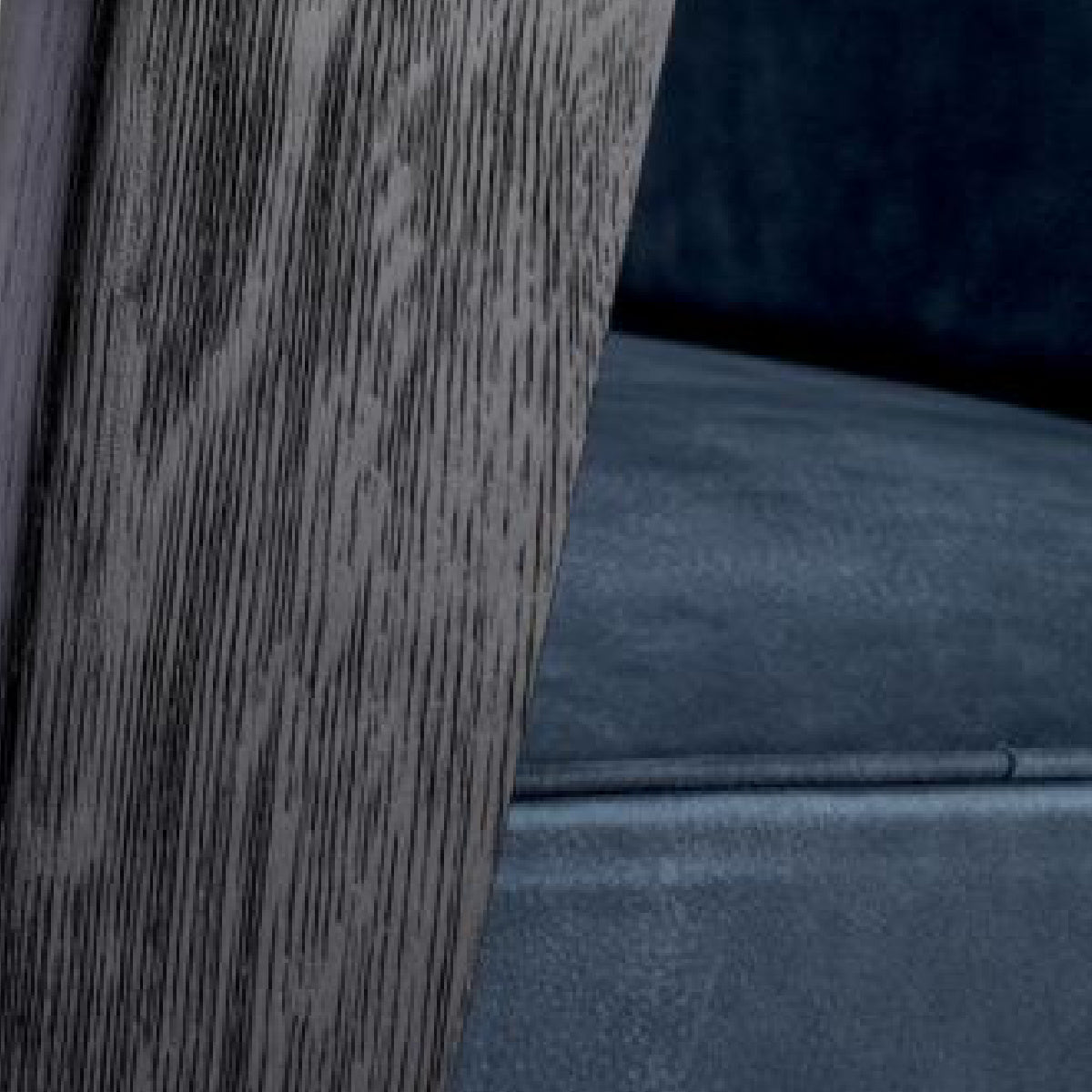Fauteuil haut en nubuck bleu
