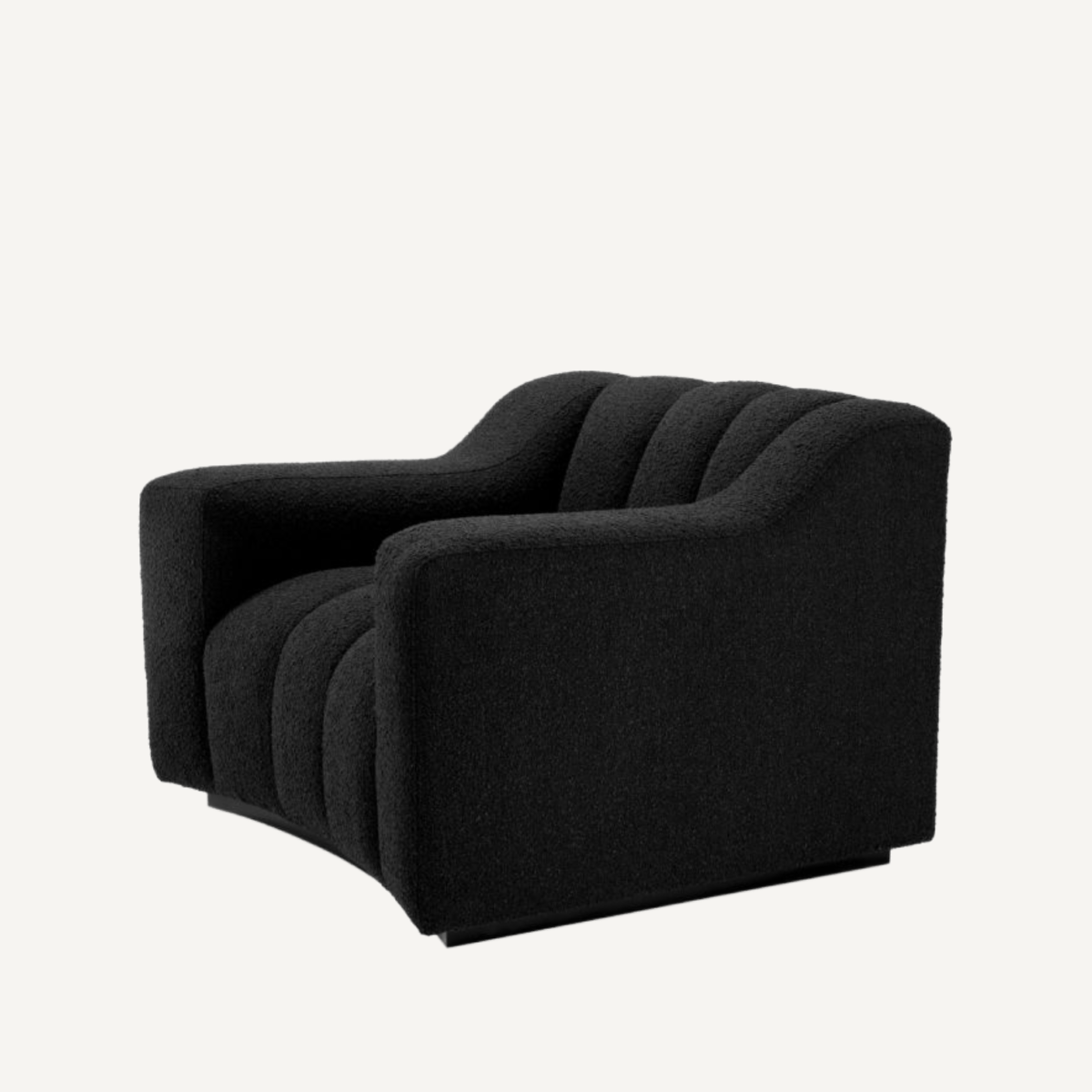 Fauteuil bouclé noir