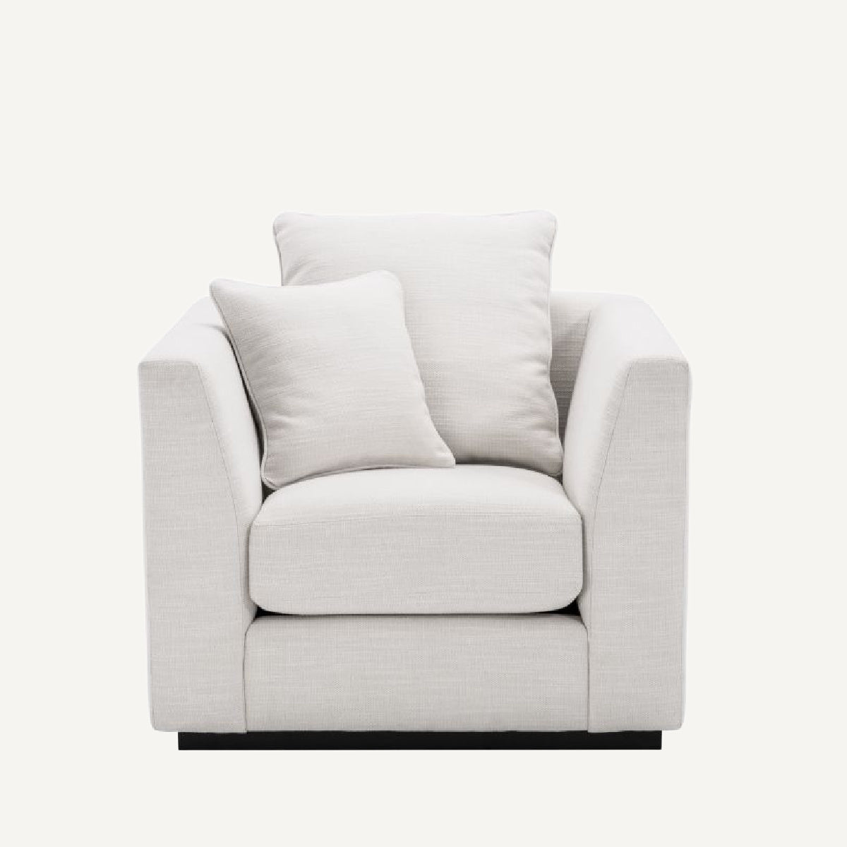 Fauteuil en tissu blanc