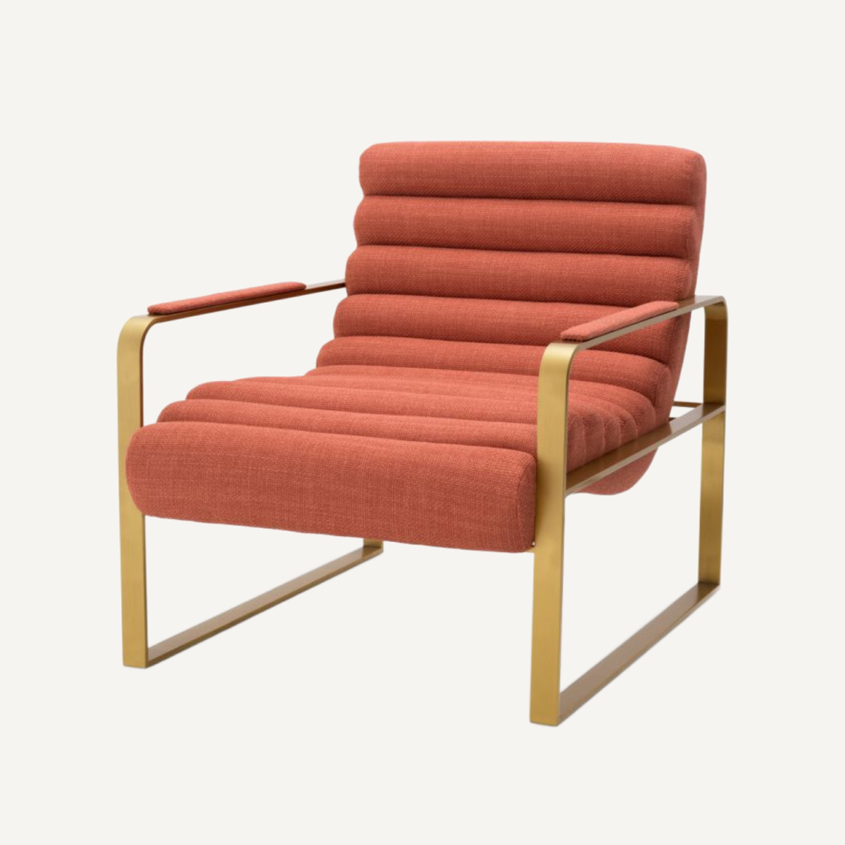 Fauteuil en tissu orange