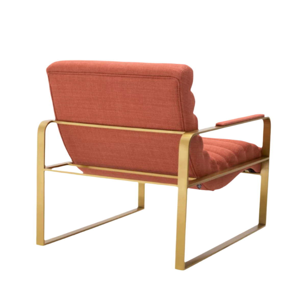 Fauteuil en tissu orange