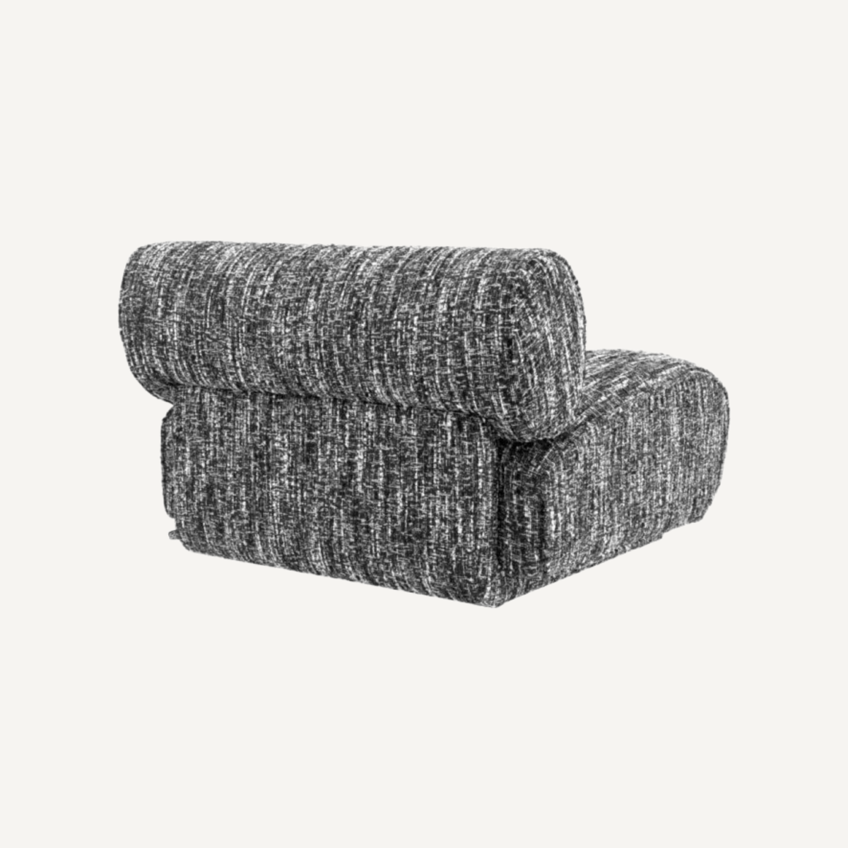 Fauteuil bouclé blanc et noir