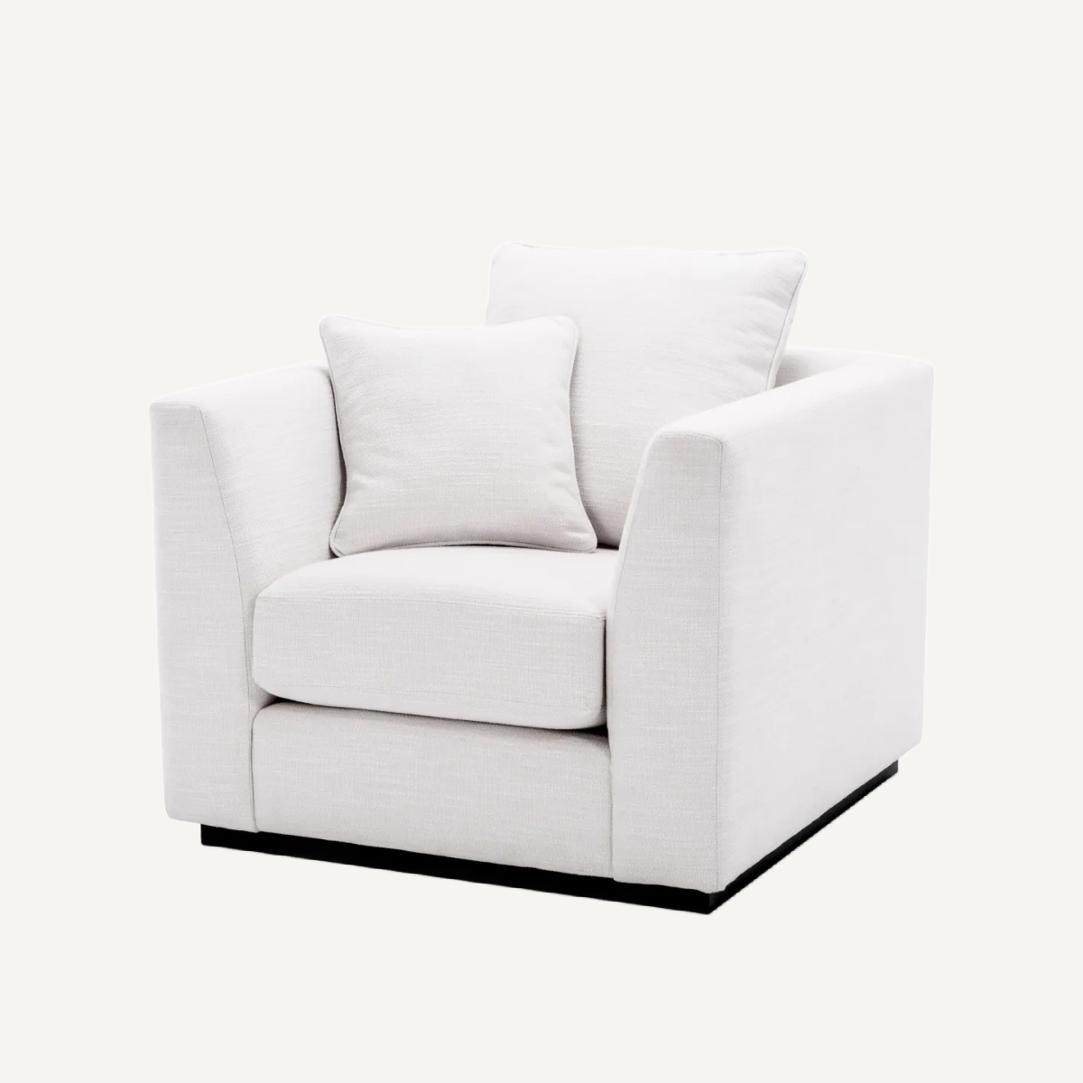 Fauteuil en tissu blanc