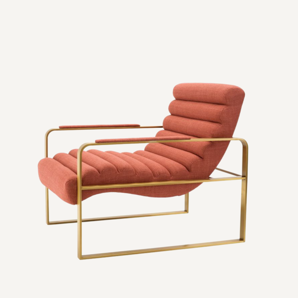 Fauteuil en tissu orange