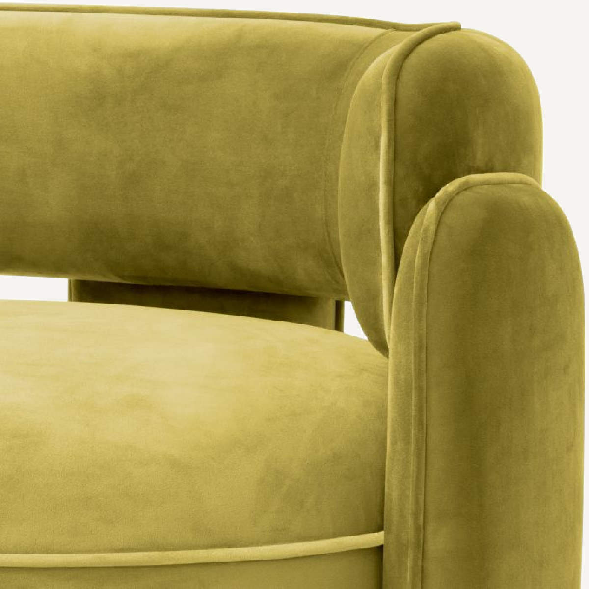 Fauteuil en velours vert