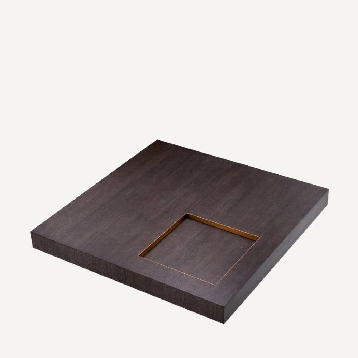 Table basse carrée en bois d'eucalyptus brillant