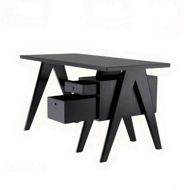 Bureau en bois noir