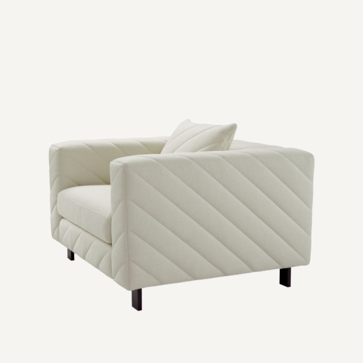 Fauteuil en tissu crème