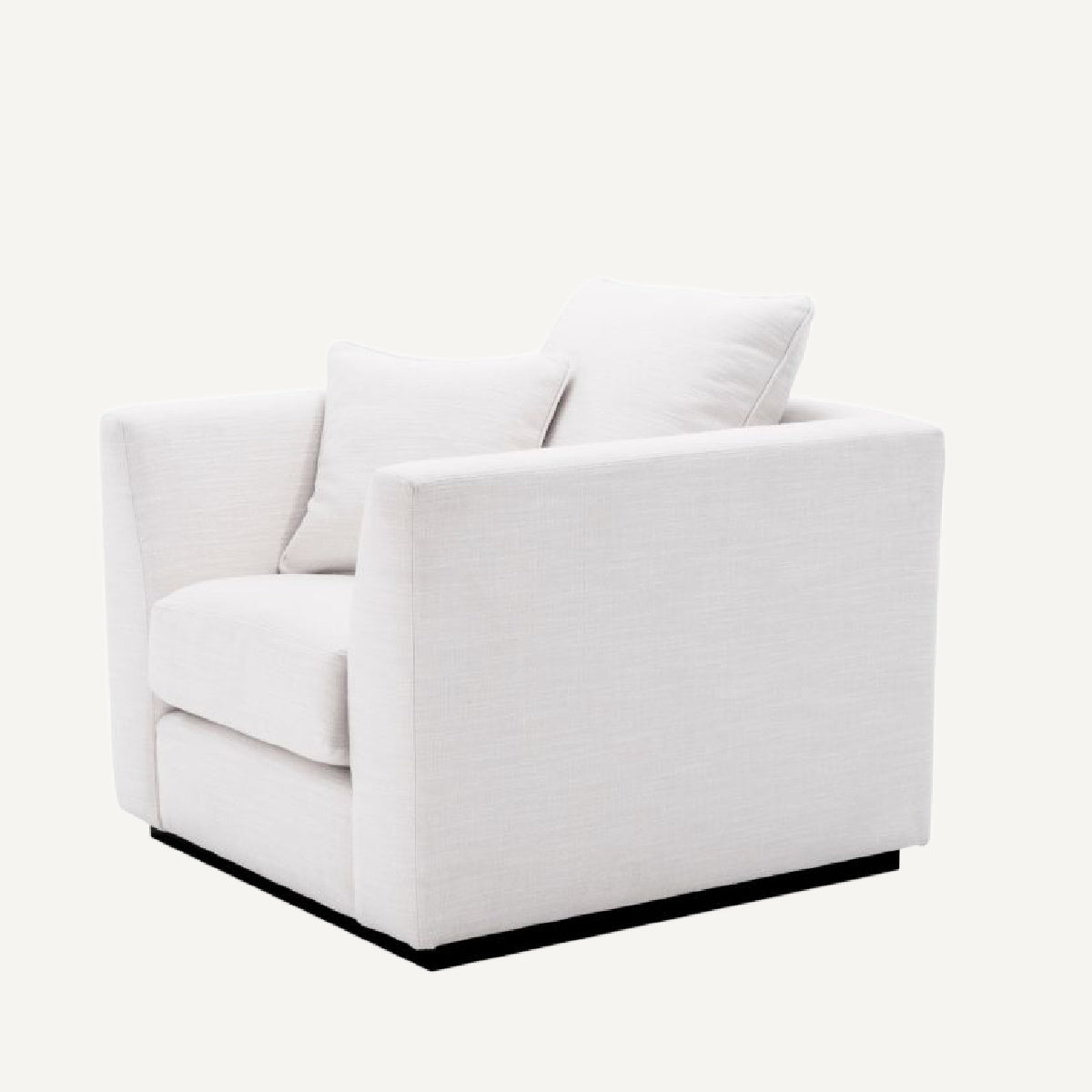 Fauteuil en tissu blanc