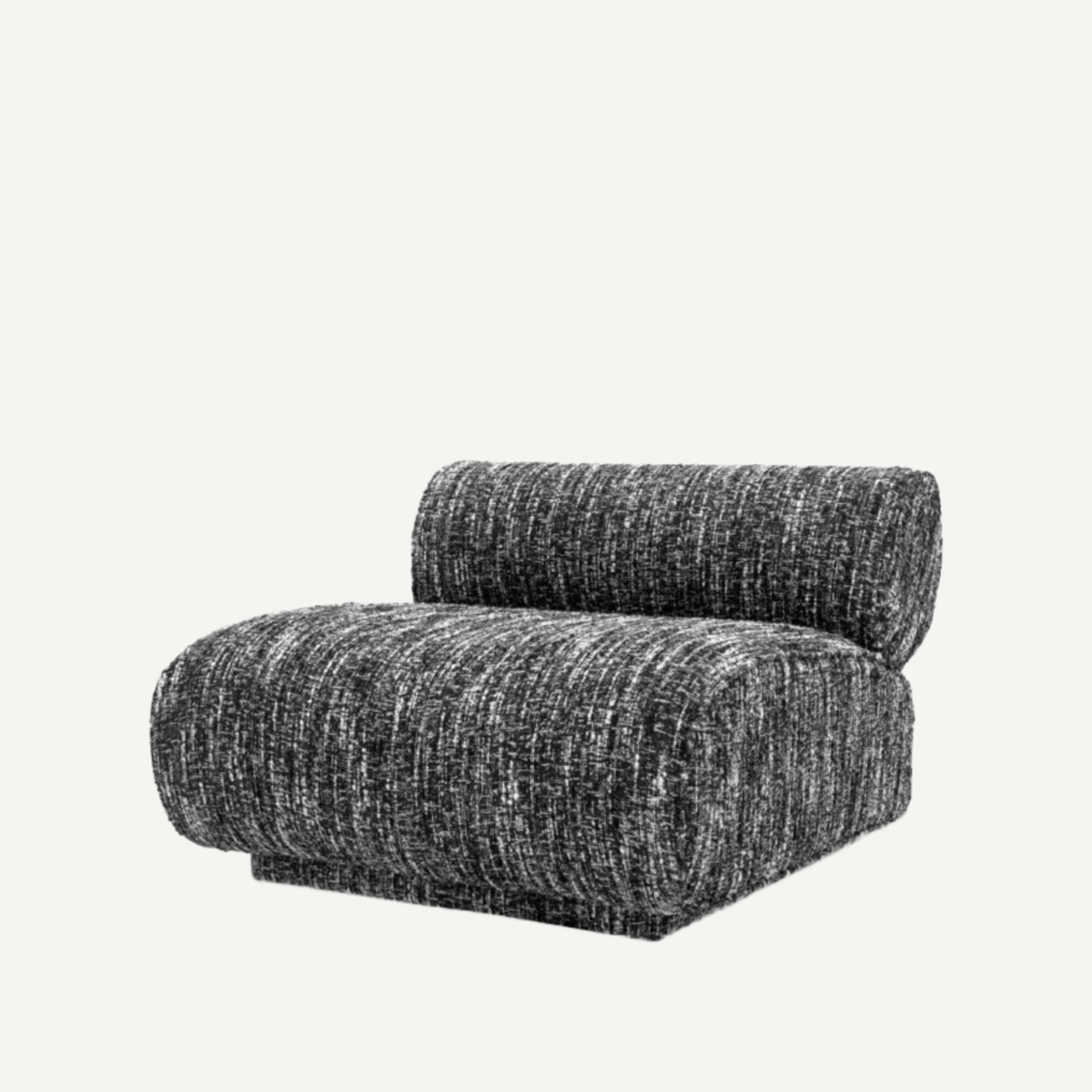 Fauteuil bouclé blanc et noir