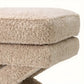 Pouf molletonné sable