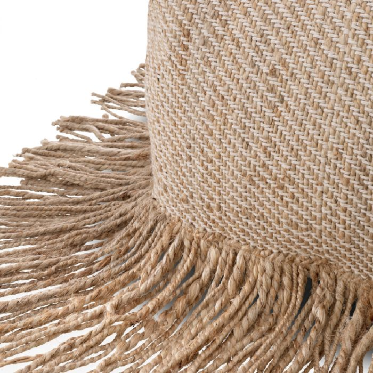 Pouf en jute beige