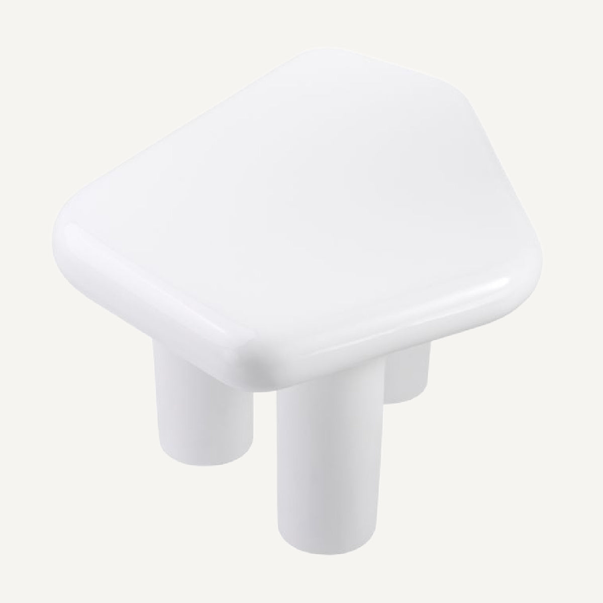 Table d'appoint en résine blanche