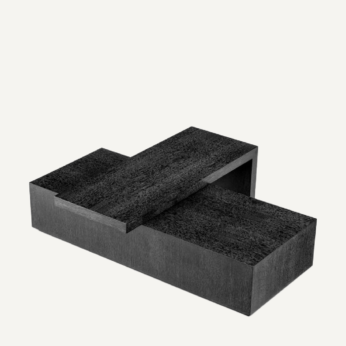 Table basse en chêne anthracite (lot de 2)