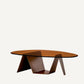 Table basse en verre brun