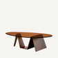 Table basse en verre brun