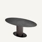Table extérieure ovale en bronze et céramique