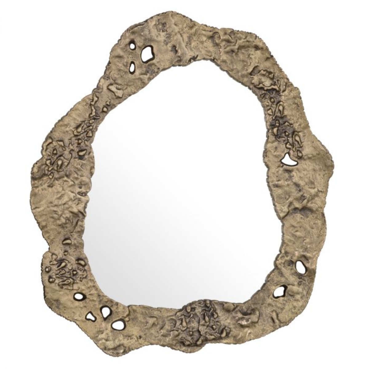 Miroir en laiton vieilli (lot de 2)