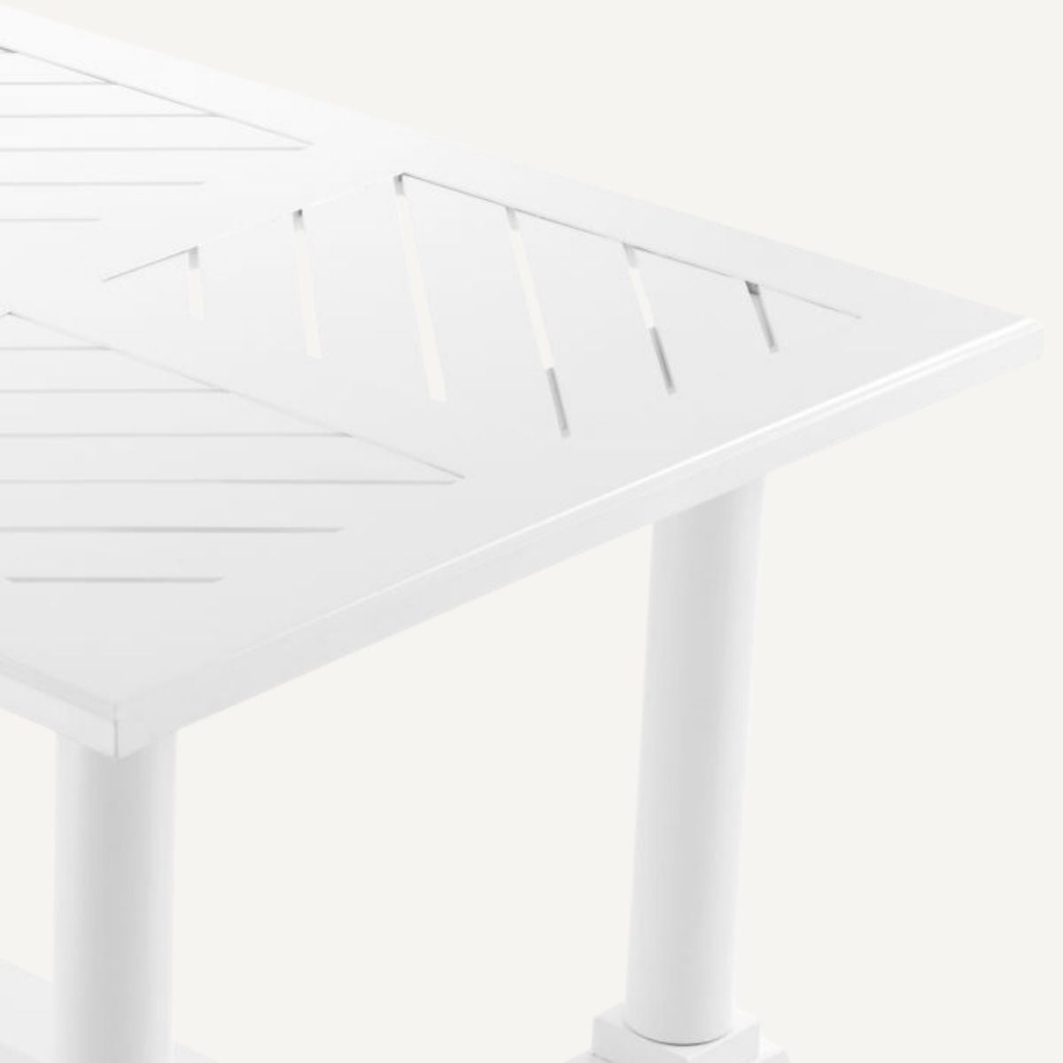 Table extérieure en métal blanc Rive