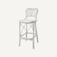 Chaise de bar blanche en rotin