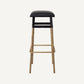 Chaise de bar en cuir noir