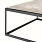 Table d'appoint en bronze et marbre beige Quinta