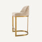 Chaise de comptoir en tissu sable