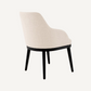 Chaise de salle à manger avec accoudoirs blanc écru