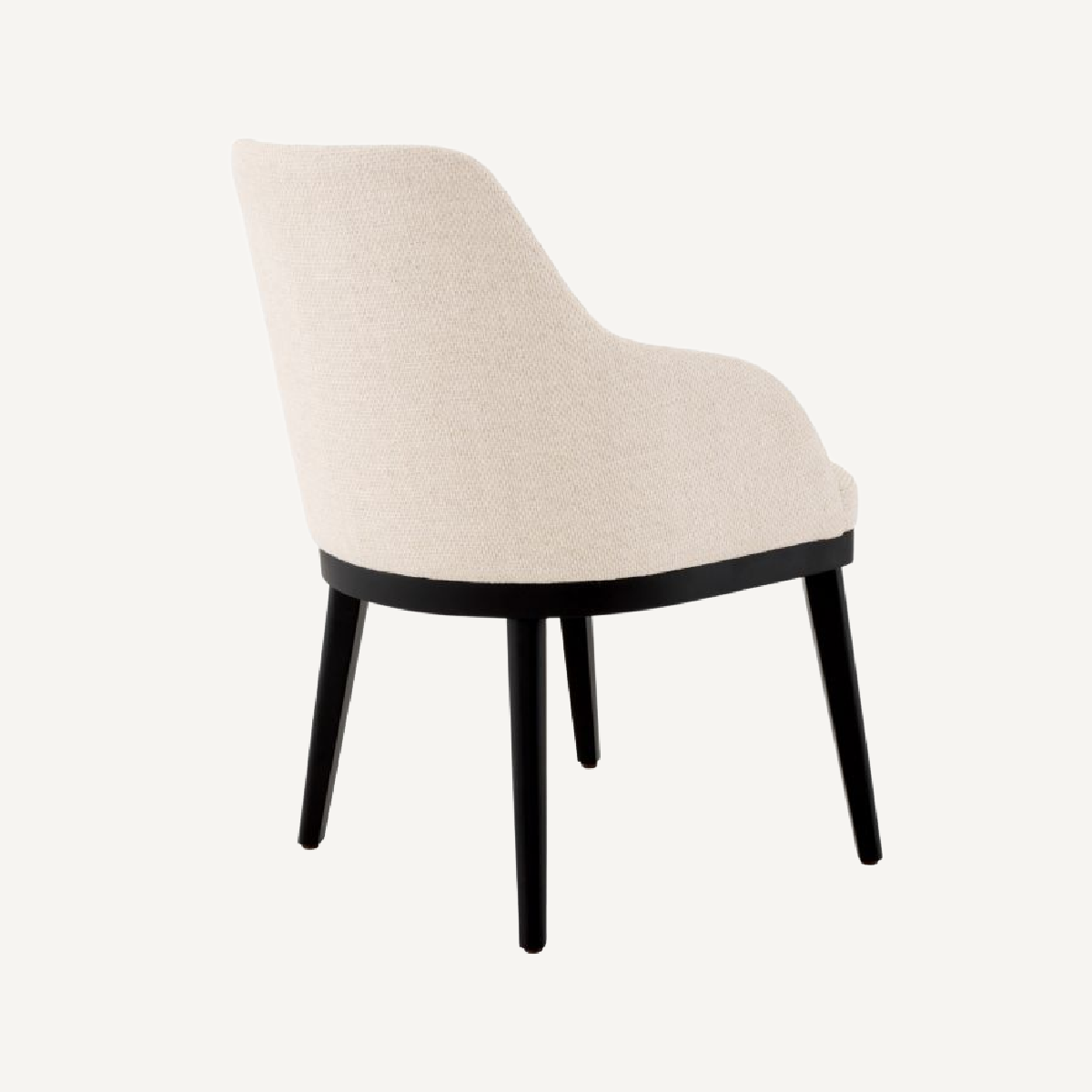 Chaise de salle à manger avec accoudoirs blanc écru