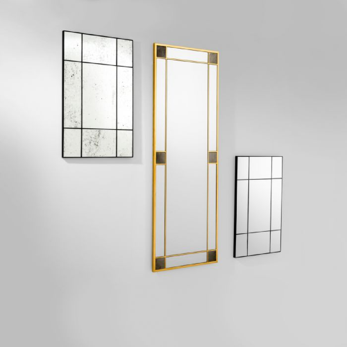 Miroir rectangulaire en verre vieilli