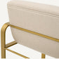 Chaise de bar dorée en tissu sable