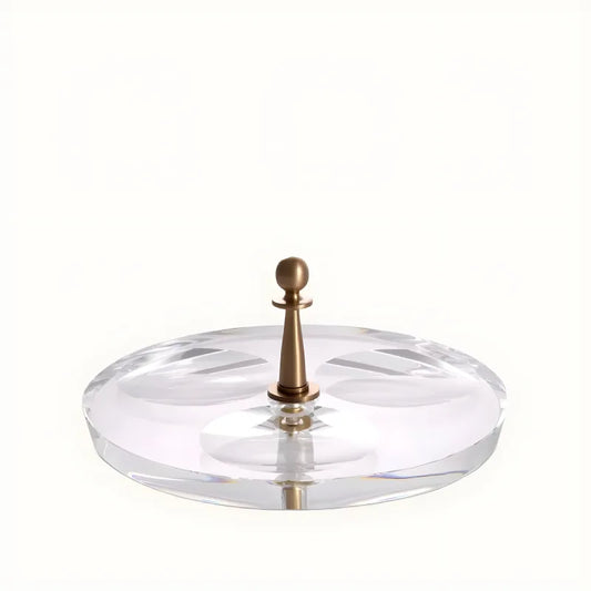 Plateau en verre transparent
