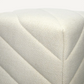 Pouf en tissu crème