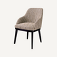 Chaise de salle à manger avec accoudoirs en tissu beige